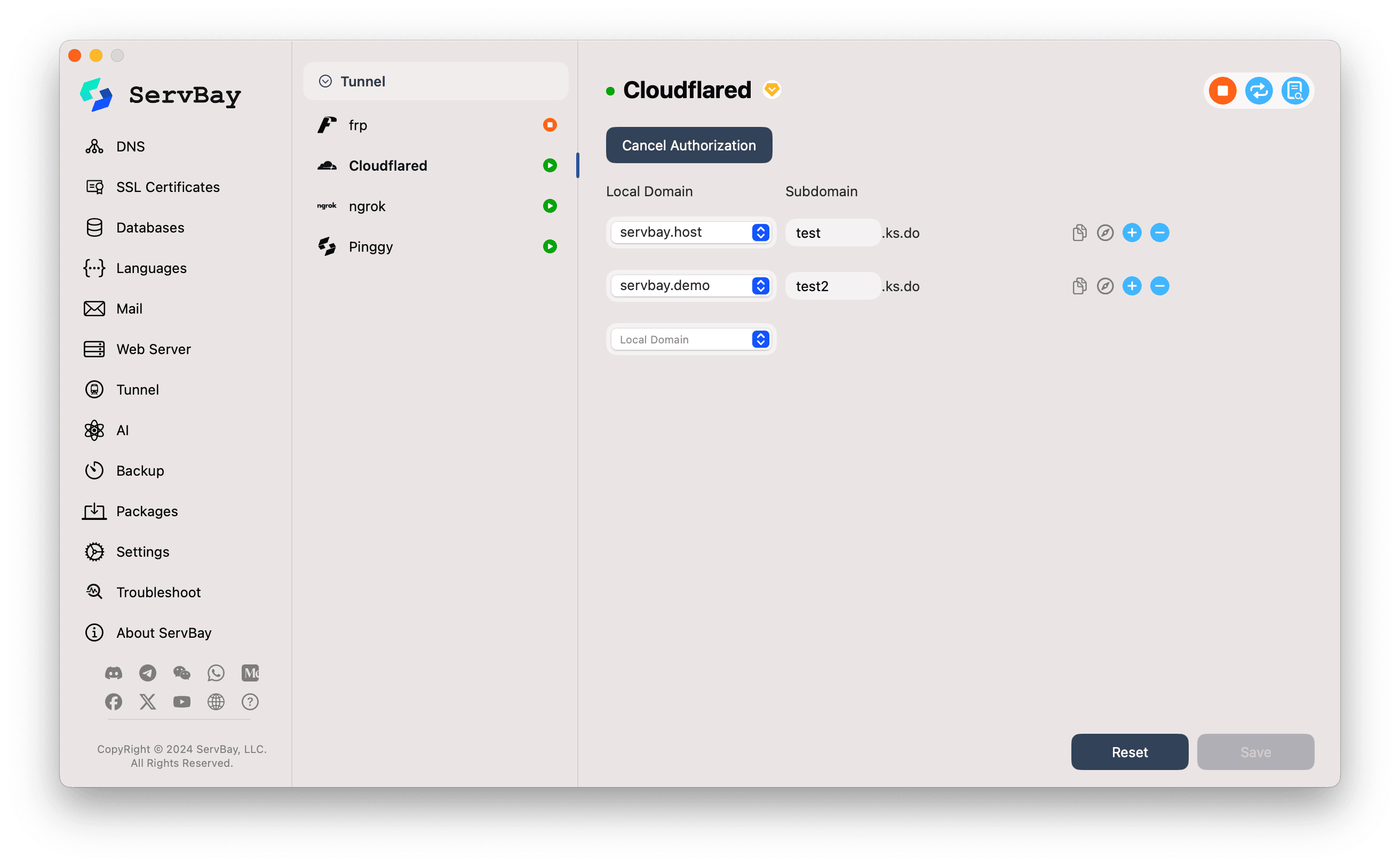 Configure Cloudflared tunnel in ServBay