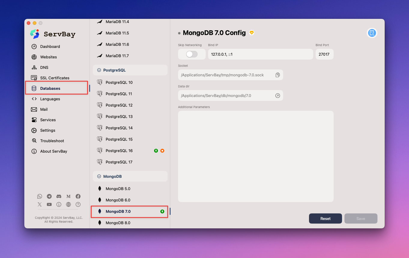 如何修改 MongoDB 的默認設置