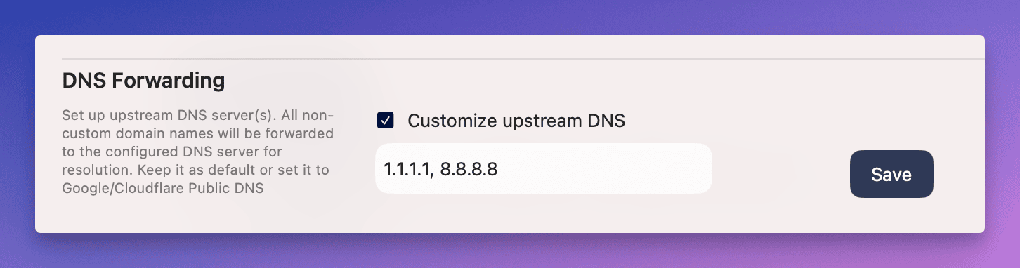 Cài đặt máy chủ chuyển tiếp DNS